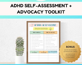 ADHD Self-Assessment & Advocacy Plan for Kids | Printable Planner (Digital Download)