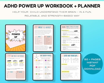 ADHD Workbook + Planner for Kids | Executive Functioning, Sensory Tools (PDF)