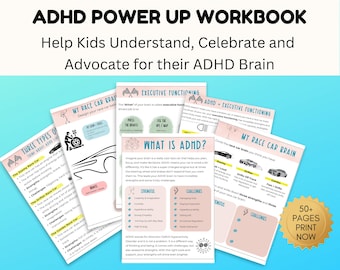ADHD Workbook + Planner for Kids | Executive Functioning, Sensory Tools (PDF)