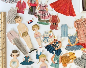 100 Vintage 1950s - 60s Betsy McCall Paper Dolls Precut Clothing Lot and Dolls #5965