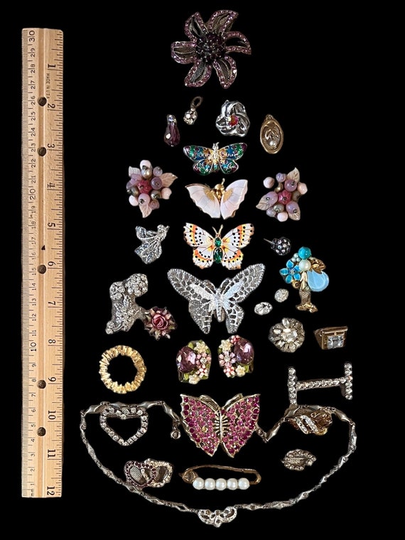Butterflies and Rhinestone Jewelry Lot for DIY Br… - image 6