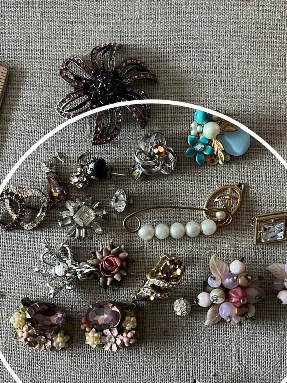 Butterflies and Rhinestone Jewelry Lot for DIY Br… - image 10