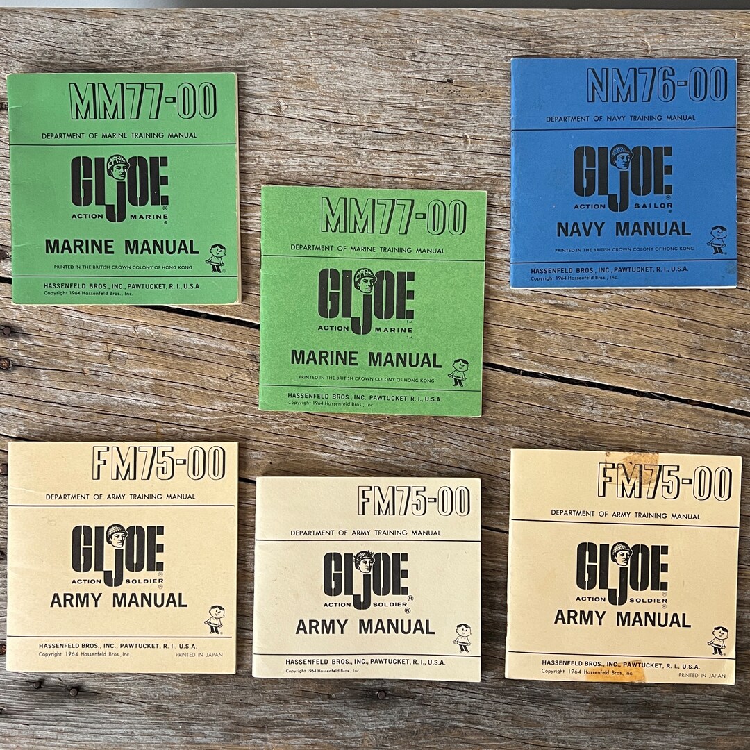 1964 GI Joe Army, Marine, Navy Manuals Your Choice 5653 Etsy