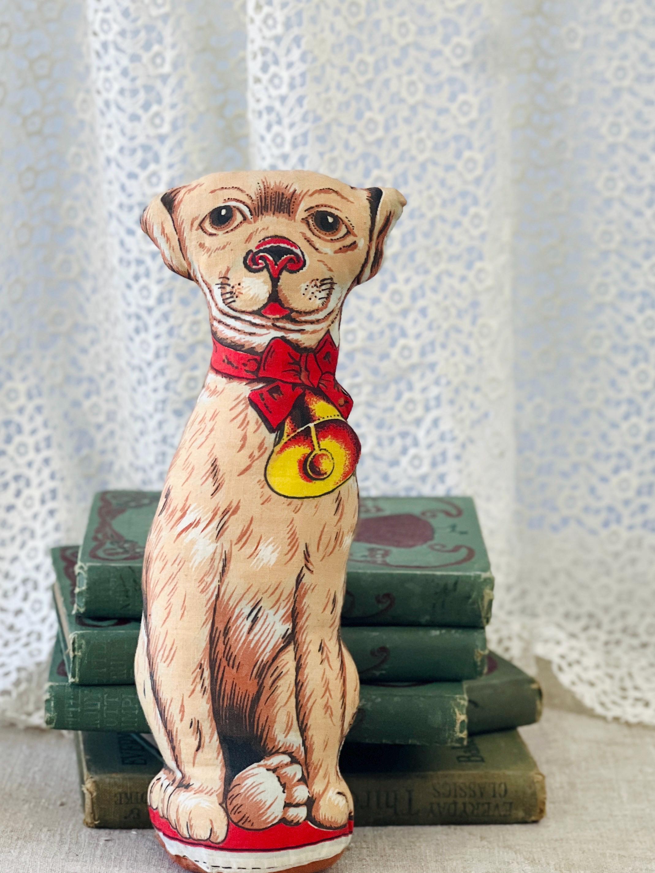 レトロな犬のぬいぐるみ 赤いパンツ　1980年　焦げ茶色　昭和レトロ　日本 レトロな犬のぬいぐるみ 赤いパンツ 1980年 焦げ茶色 昭和レトロ 日本