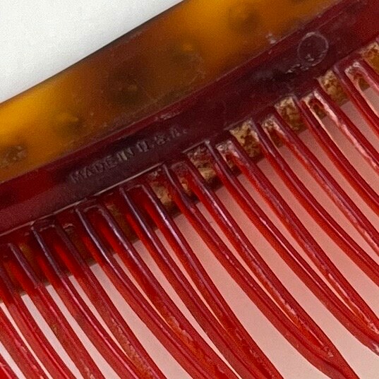 Peigne Décoratif Façon écaille Avec Strass - Marron - Taille Unique - Occasion Comme Neuf