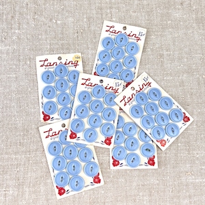 1940s Baby Blaue Kunststoff 19 mm 3/4" Cat Eye 10 Knöpfe auf Original Spielkarten #7226