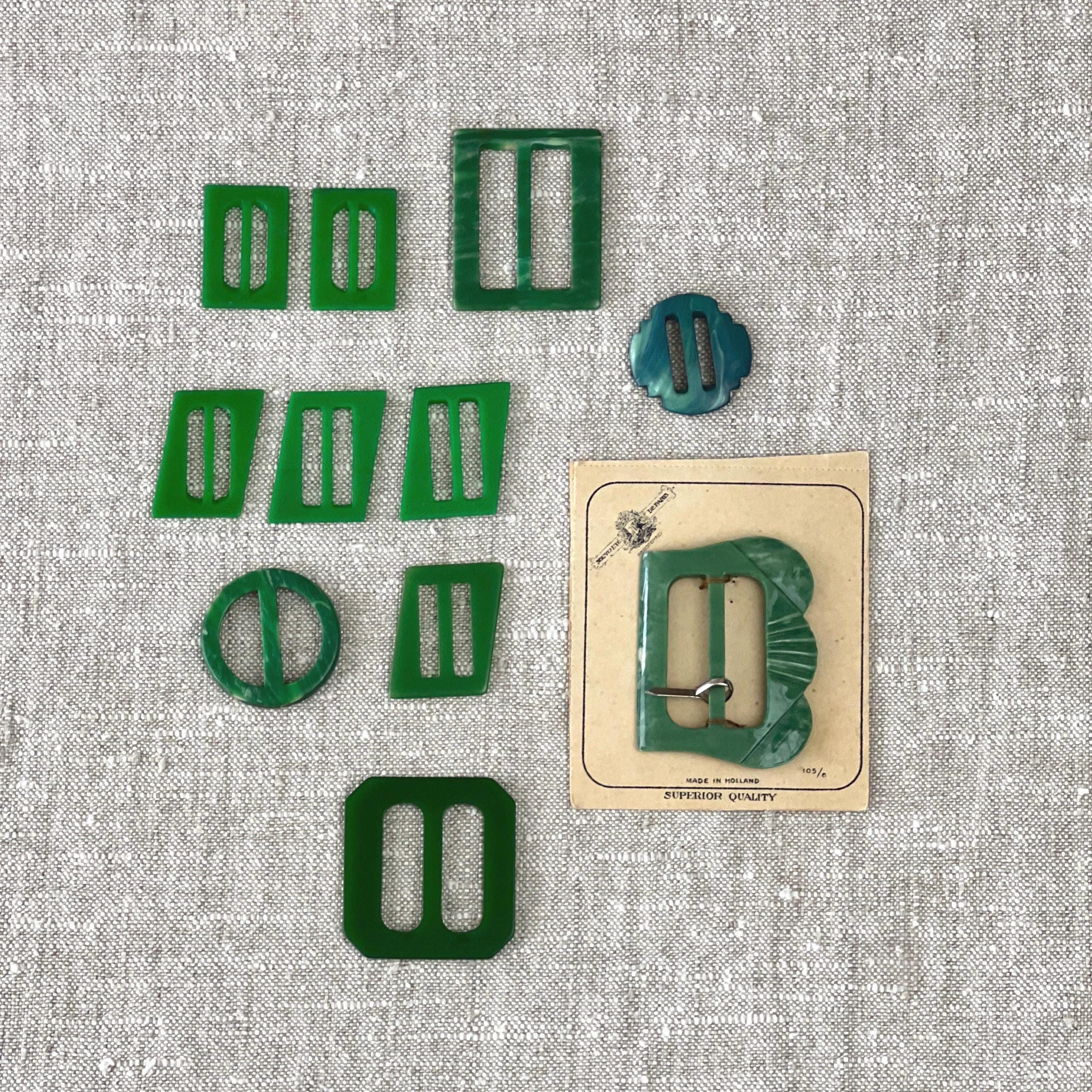 Green Bakelite Belt Buckle - Etsy display picture 3