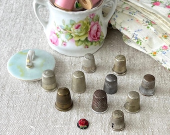 Dedal antiguo, su herramienta de costura vintage preferida para coser, regalar y coleccionar #7459