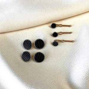 Elegant Vintage Cufflinks and Studs Krementz Matching Set 5 Pcs. #6880