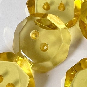 1950s Lucite Button Large Apple Juice Vintage Button 1 1/8” x 1/4” Thick Octagonal 28mm #5748