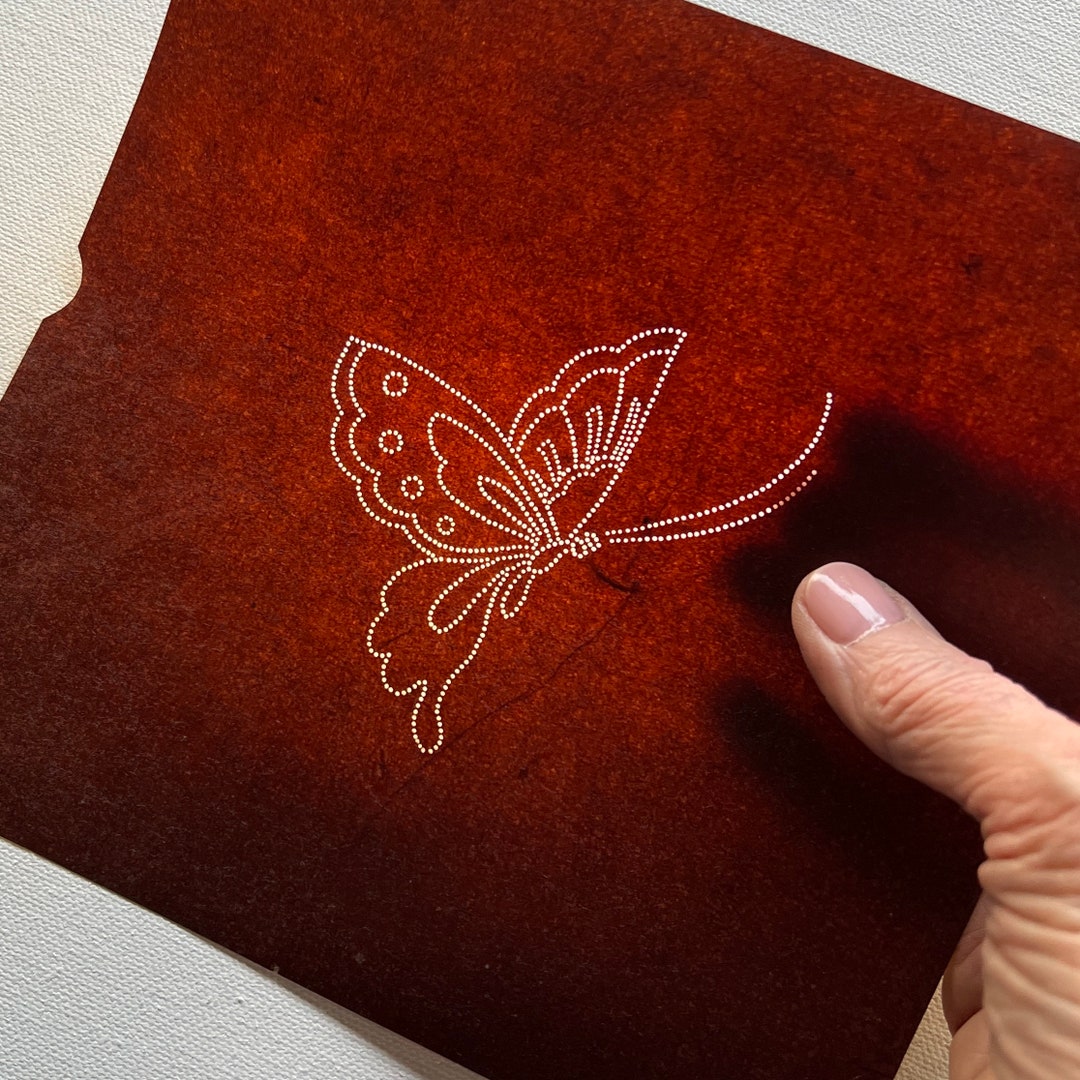 Japanese Butterfly Katagami Stencil for Katazome Yuzen Zome Etsy