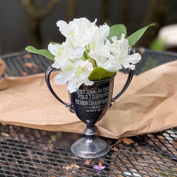 1920s Polo Championship Revere Silverplate Trophy Cup #5994