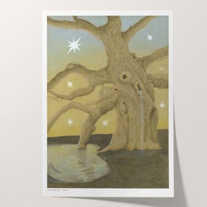 The Star Tarot Card Wall Art Print | The Star Poster, No Frame, Tarot Card Modern Poster, Tarot Decor, Mystical Poster, Witchy Mystical Gift