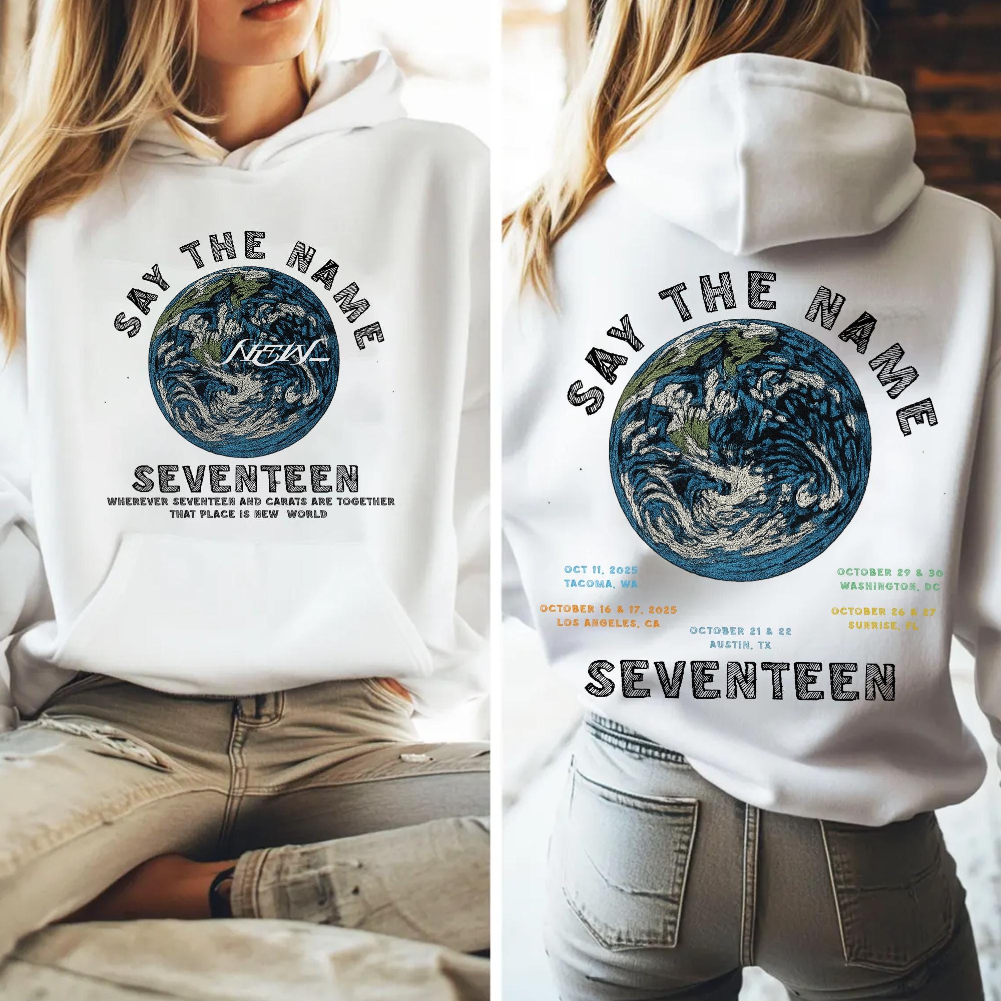 Seventeen Kpop Shirt, Seventeen World Tour New_ in US Shirt