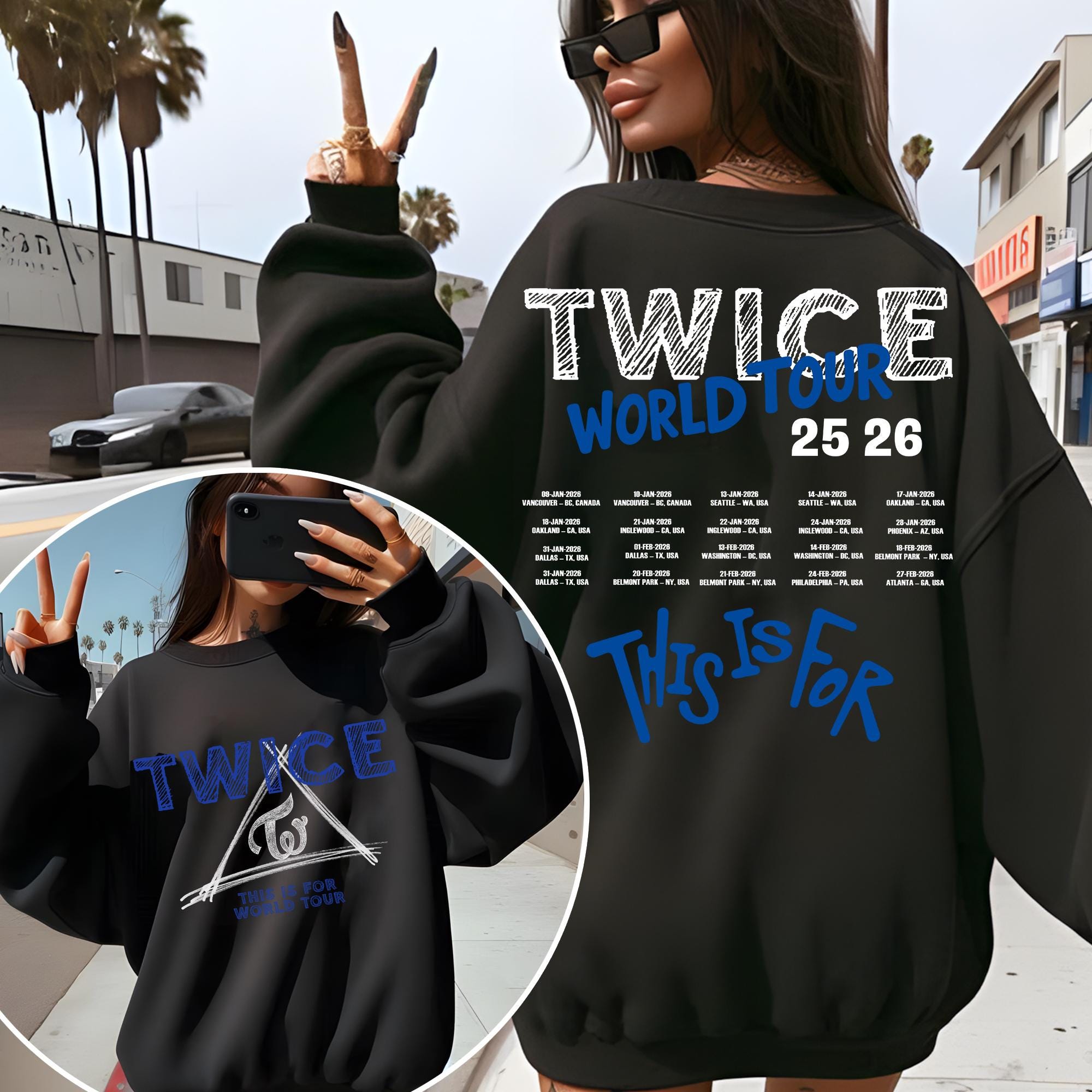 TWICE  グッズ　　スウェット Amazon.com: YJYP Color Block Hoodie Sweater Tzuyu Momo Sana World