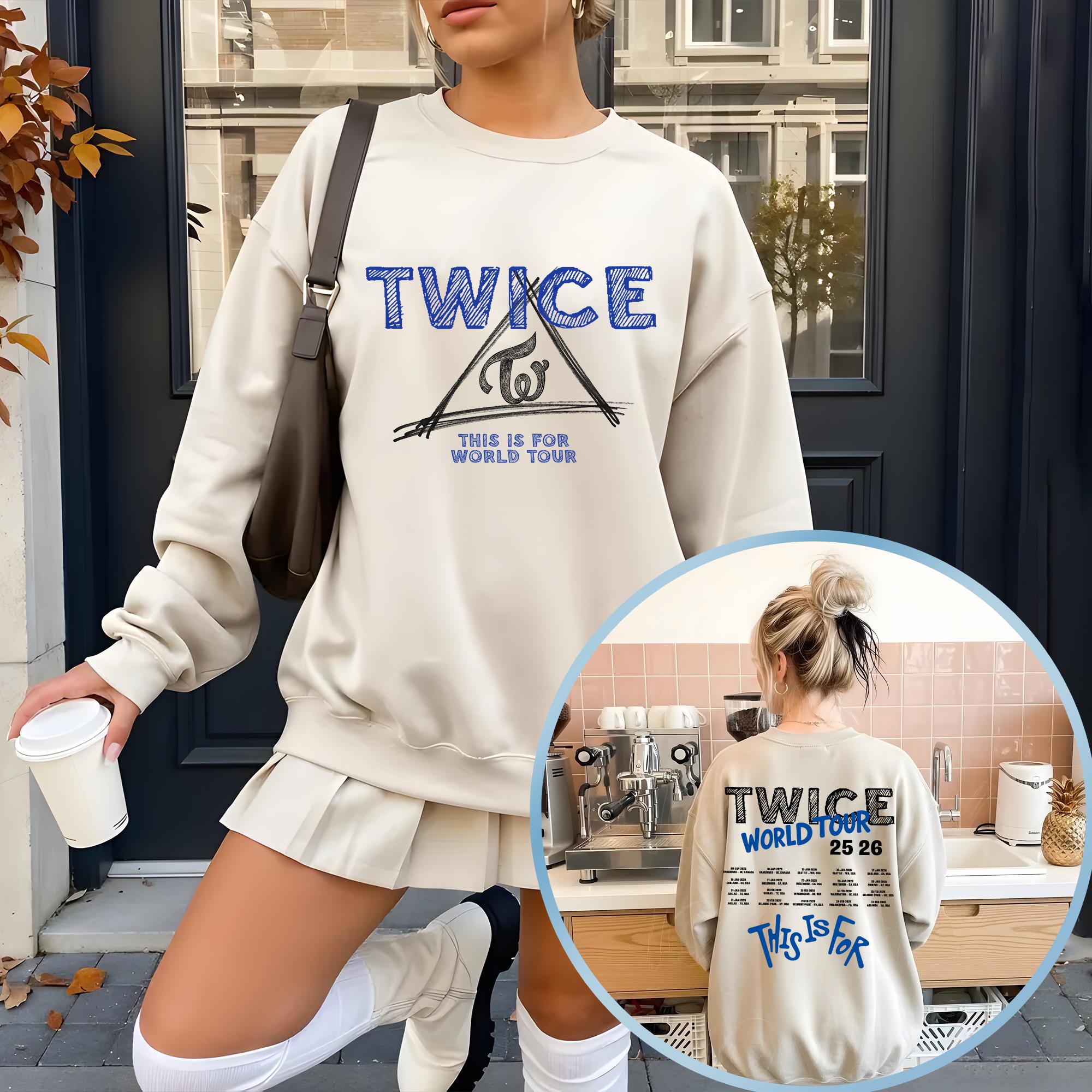 TWICE This is for World Tour Sweatshirt, 2026 US Concert Hoodie