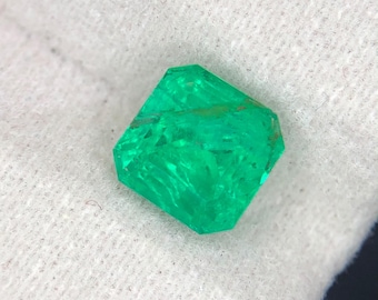 Natuurlijke Colombiaanse smaragd, 1,59 karaat, onbehandeld (6,5 x 6,5 x 5 mm)