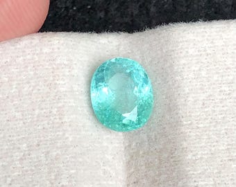 Blauwe Paraiba Toermalijn Edelsteen: 1,15 ct Ovaal Geslepen (Natuurlijk)