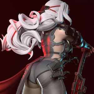 Crimson Blade Warrior – 3D STL Model