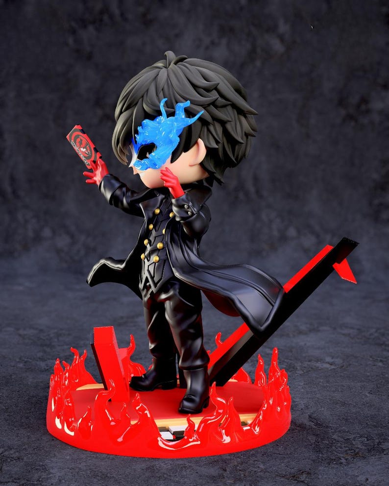 Phantom Thief Trickster Chibi – Masked Flame STL Figure Joker - Etsy