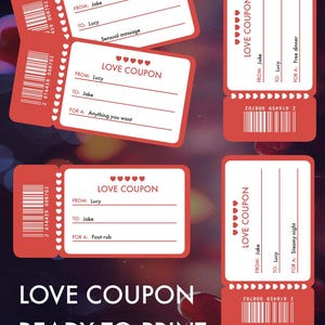Coupons Spicy Love pour couples – Coupons pour chambre à coucher imprimables, idée cadeau romantique
