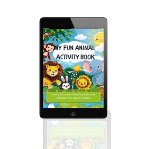 Animal Activity Book for Kids: Coloring, Mazes, Dot-to-Dot (Printable PDF A4 Size)
