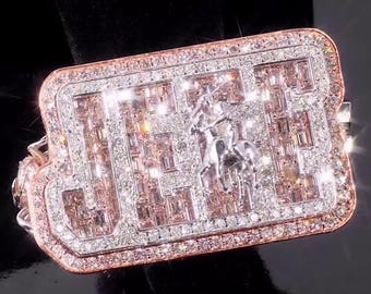 Custom Iced-Out Lab Grown Diamond Ring | VVS–VS Diamonds | 925 Sterling Silver | Fully Custom Championship Ring