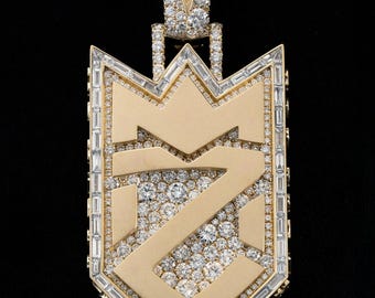 Custom Lab Grown Diamond Pendant | D Color VVS-VS Clarity | 925 Sterling Silver