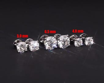 10K Gold Lab Grown Diamond Stud Earrings – Unisex Screw Back