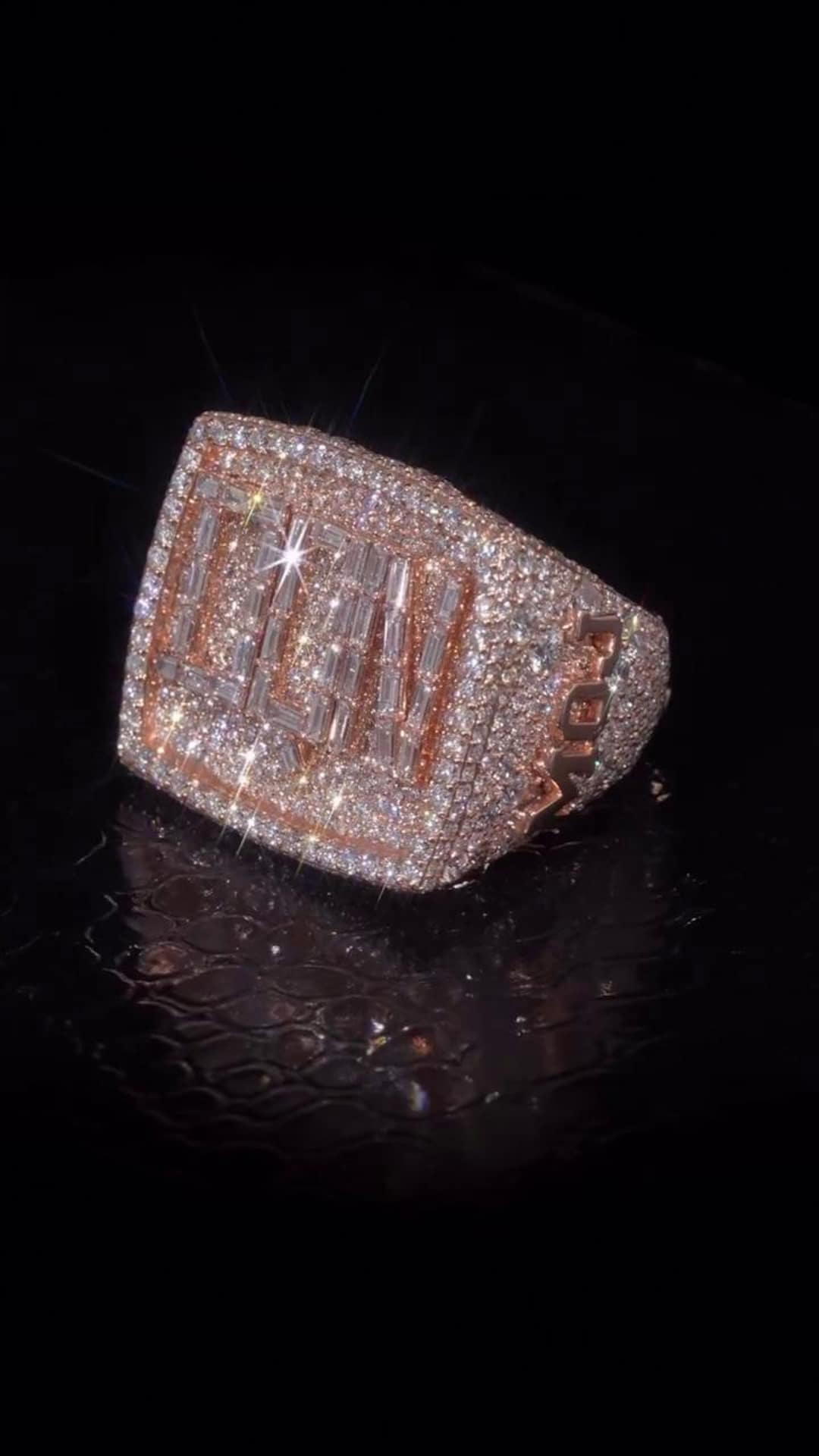 Custom Iced-out Lab Diamond Championship Ring | D/E/F Color VVS-VS ...