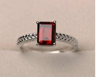 Natural Ruby Ring | 925 Sterling Silver Ring | Gift Ring for Men