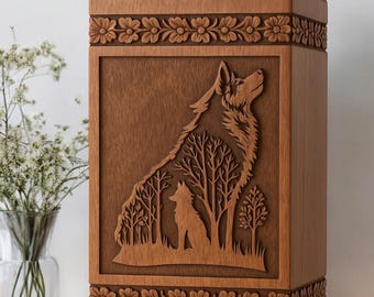 Engraved Rosewood Cremation Urn: Personalized Memorial Keepsake