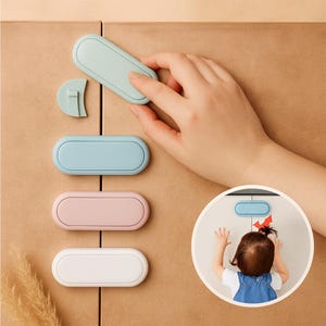 Child Safety Cabinet Locks – No-Drill Baby Proofing Latches, Minimalist Design