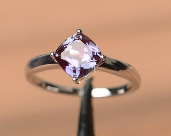 Timeless Elegance: Alexandrite 925 Silver Ring – Unique June Birthstone | Engagement or Promise Ring
