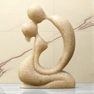 Modern Abstract Resin Sculpture - Nordic Bookshelf Office Decor, Contemporary Minimalist Desktop Art Ornament
