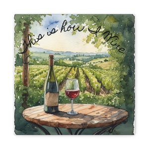 Wine-Themed Canvas Wall Art, Fine Art Print, Home Decor, Gift for Wine Lovers, Housewarming, Vintage Wine Art, Kitchen Decor