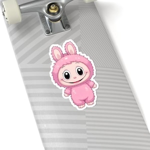 Cute Labubu Character Kiss-Cut Stickers, Adorable Decals for Scrapbooking and Journaling, Kawaii Vinyl Stickers, Laptop and Water Bottle