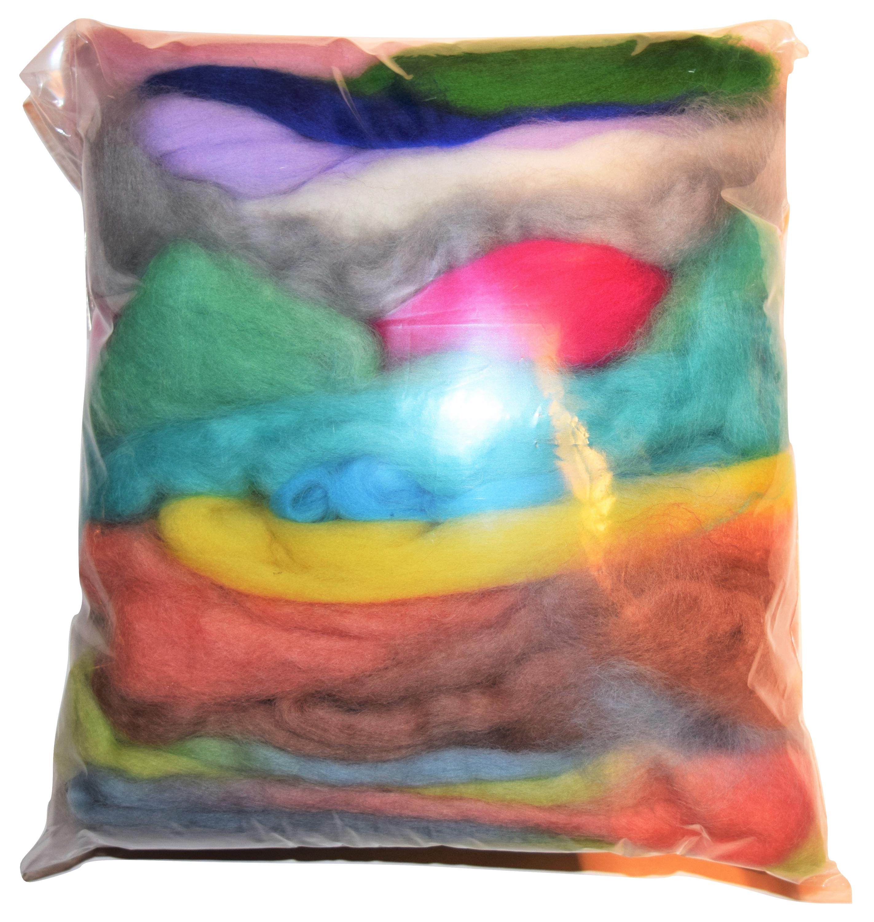 Tariff FREE 4 Oz Mixed Wool Roving, Combed Top, Spinning Fiber Grab Bag ...