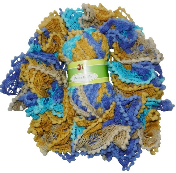 Very soft Fancy Pavia Ruffle Net style Yarn YOUR CHOICE