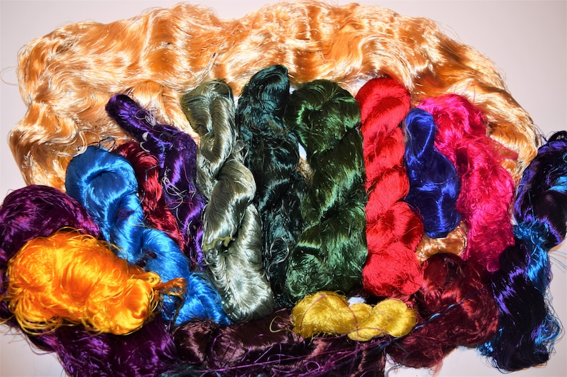 4oz Banana Silk Fiber Waste Threads Mixed Media Felting Etsy