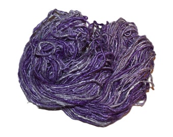 Recycled Sari Banana Silk Yarn Multicolored Purple