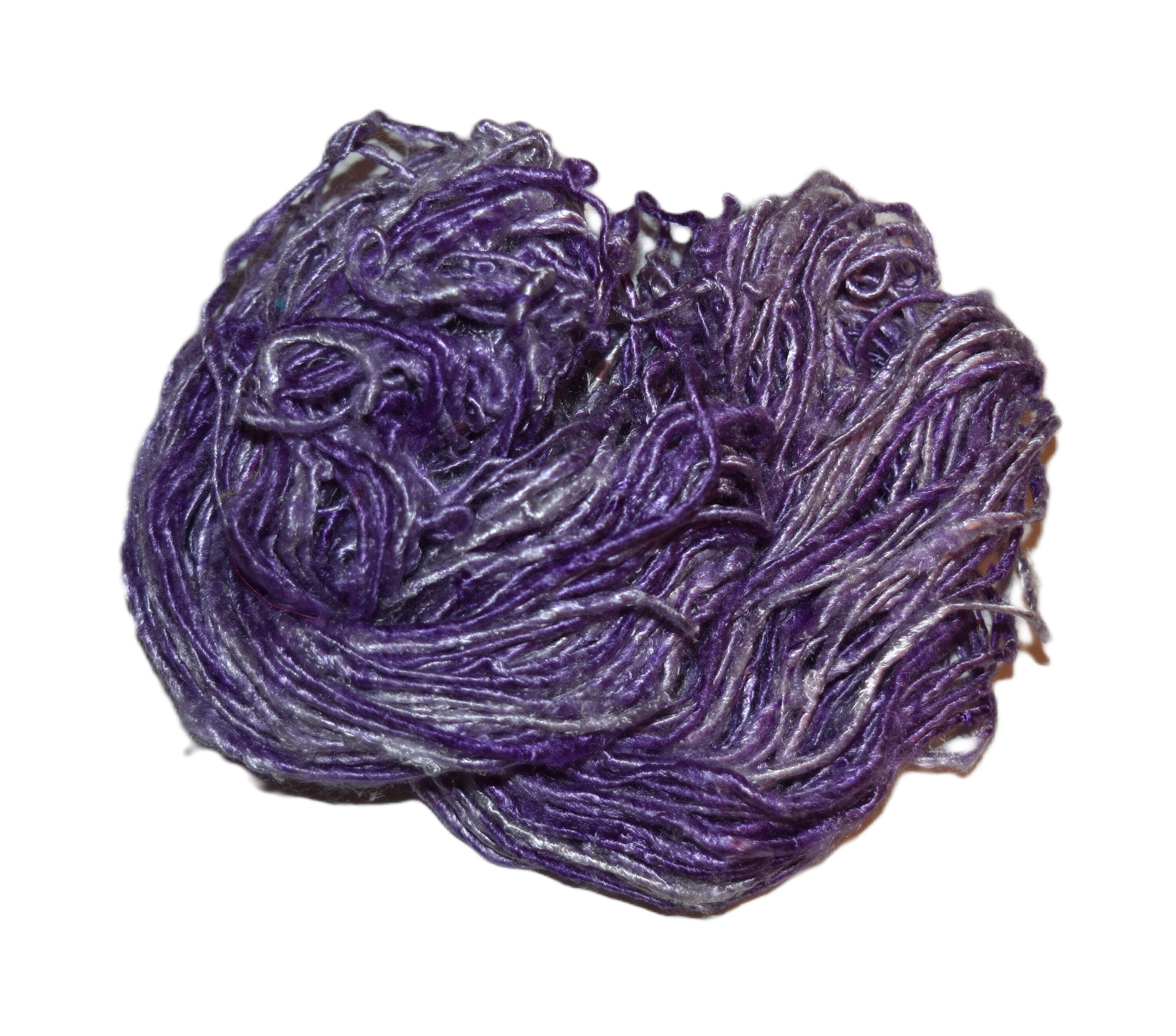 Recycled Sari Banana Silk Yarn Multicolored Purple