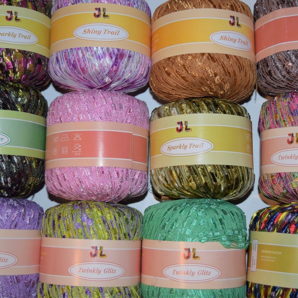 10 colors Sparkly Trail Trellis Ladder Ribbon knitting Yarn