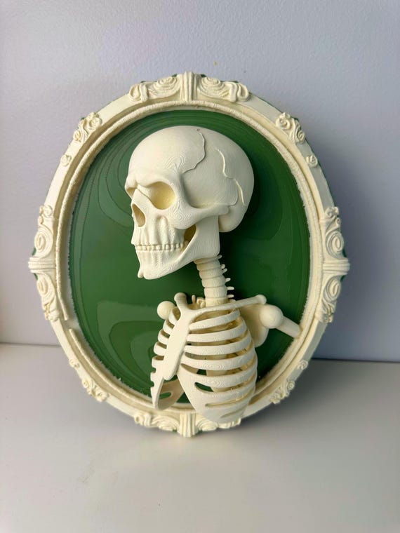 3D Skeleton Wall Art: Gothic Halloween Skull Decor