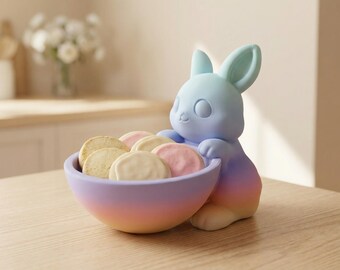 イースターバニーキャンディボウル かわいいウサギのスナック皿 春の装飾 イースターギフト 子供用