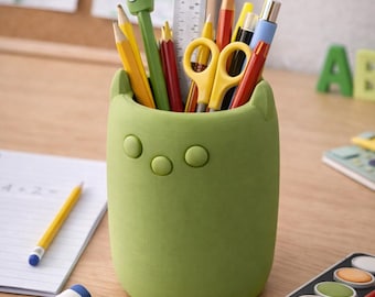 かわいい鉛筆ホルダー デスクオーガナイザー ペンカップ モダンオフィス装飾 3Dプリント