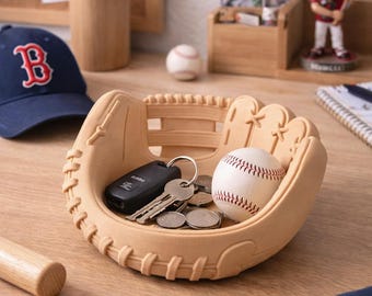 Baseball Glove Bowl | Sports Catchall Tray | Baseball Decor | Gift for Baseball Player | Desk Organizer | Unique Sports Gift