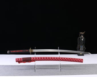 Hand-Forged 65Mn Steel Katana, Dragon Scale Saya, Display Sword for Collector's Room (103cm)