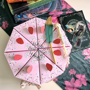 Hp Wizard-Inspired Mystery Gift Box | Handmade Fantasy Book Lover Set | Magic School Themed Surprise Box- Happy Birthday Cake Mystery Box