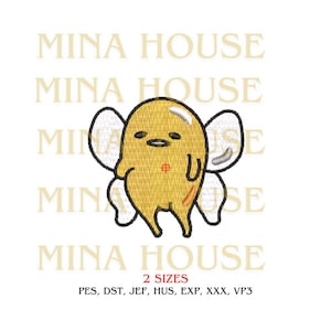 Egg Butterfly Anime Embroidery Design File/ Chibi Cute Embroidery Design/ Design
